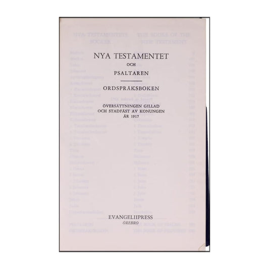 Nya Testamentet - Och Psaltaren, Ordspråksboken