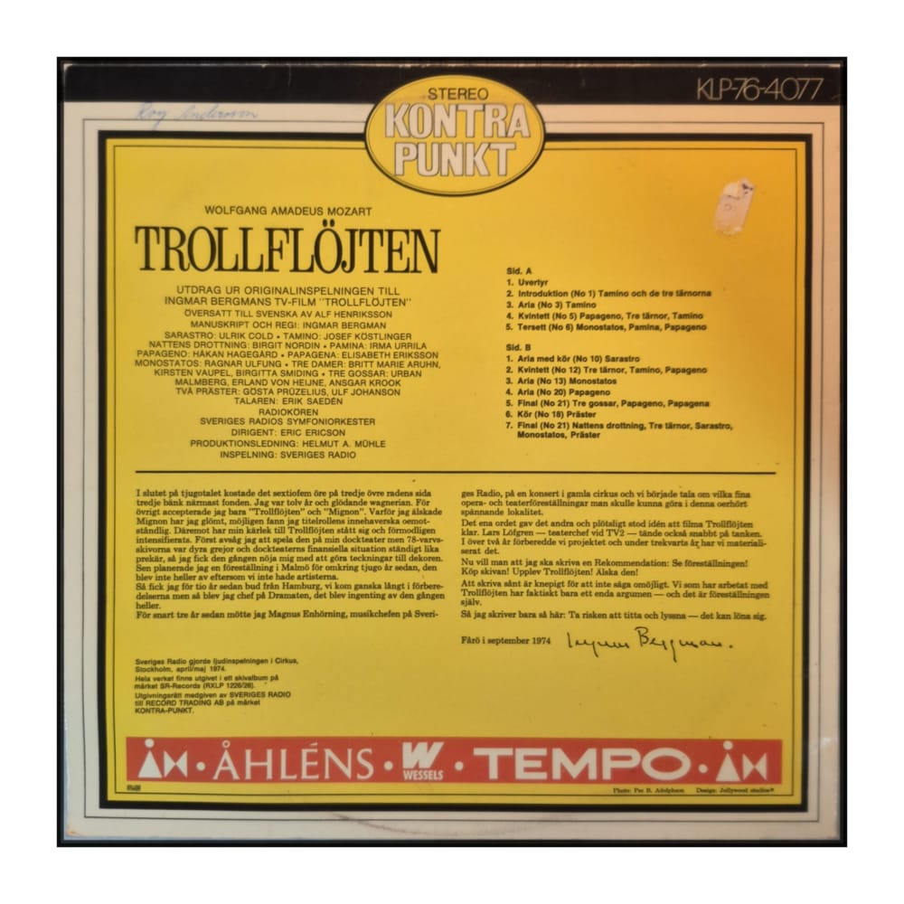 Wolfgang Amadeus Mozart & Sveriges Radios Symfoniorkester: Trollflöjten