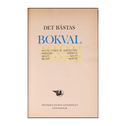 Reader’S Digest: Det Bästas Bokval - (1977) - (9170300542)
