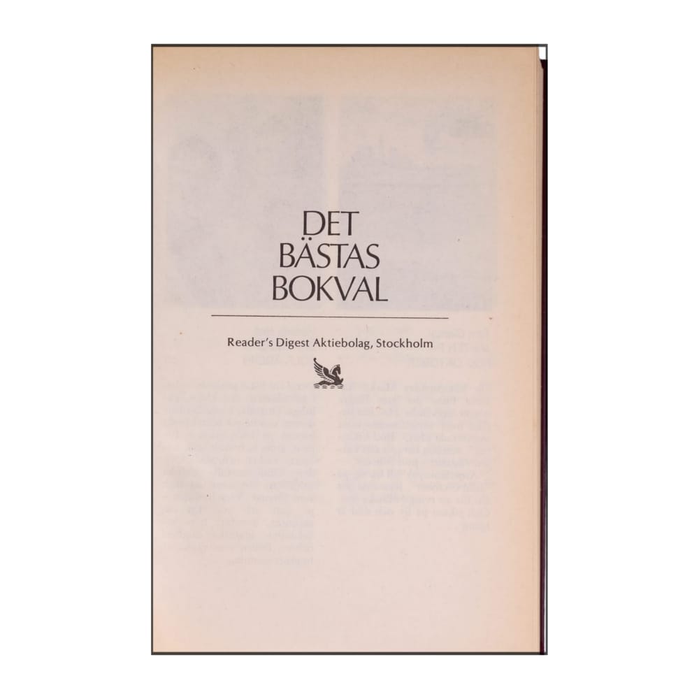 Reader’S Digest: Det Bästas Bokval - (1991) - (9170301700)