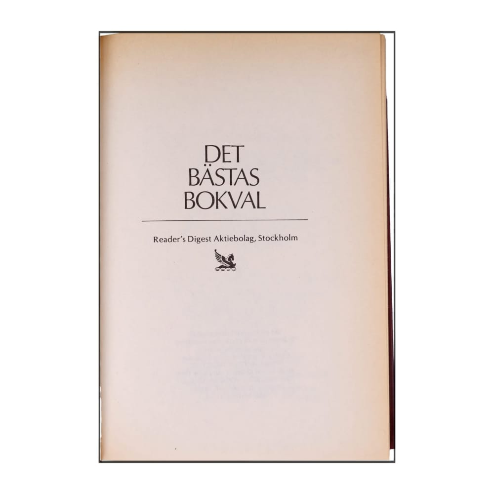 Reader’S Digest: Det Bästas Bokval - (1989) - (9170301476)