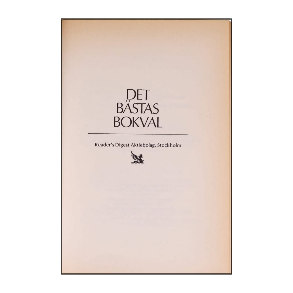Reader’S Digest: Det Bästas Bokval - (1987) - (9170301239)