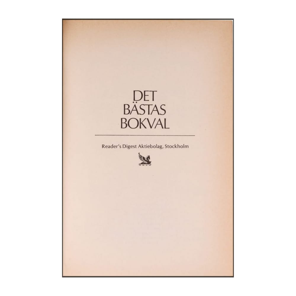 Reader’S Digest: Det Bästas Bokval - (1983) - (9170301123)