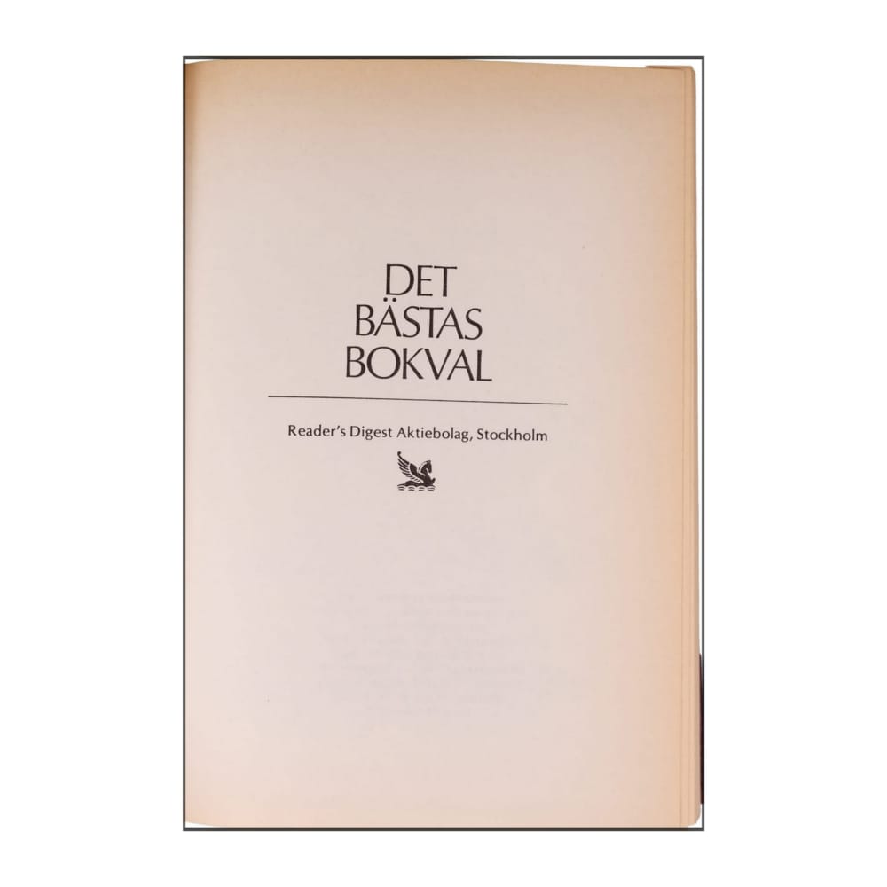 Reader’S Digest: Det Bästas Bokval - (1988) - (9170301271)