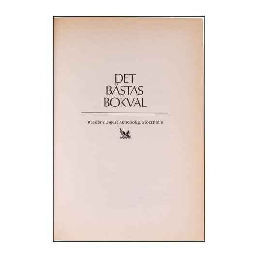 Reader’S Digest: Det Bästas Bokval - (1989) - (9170301433)