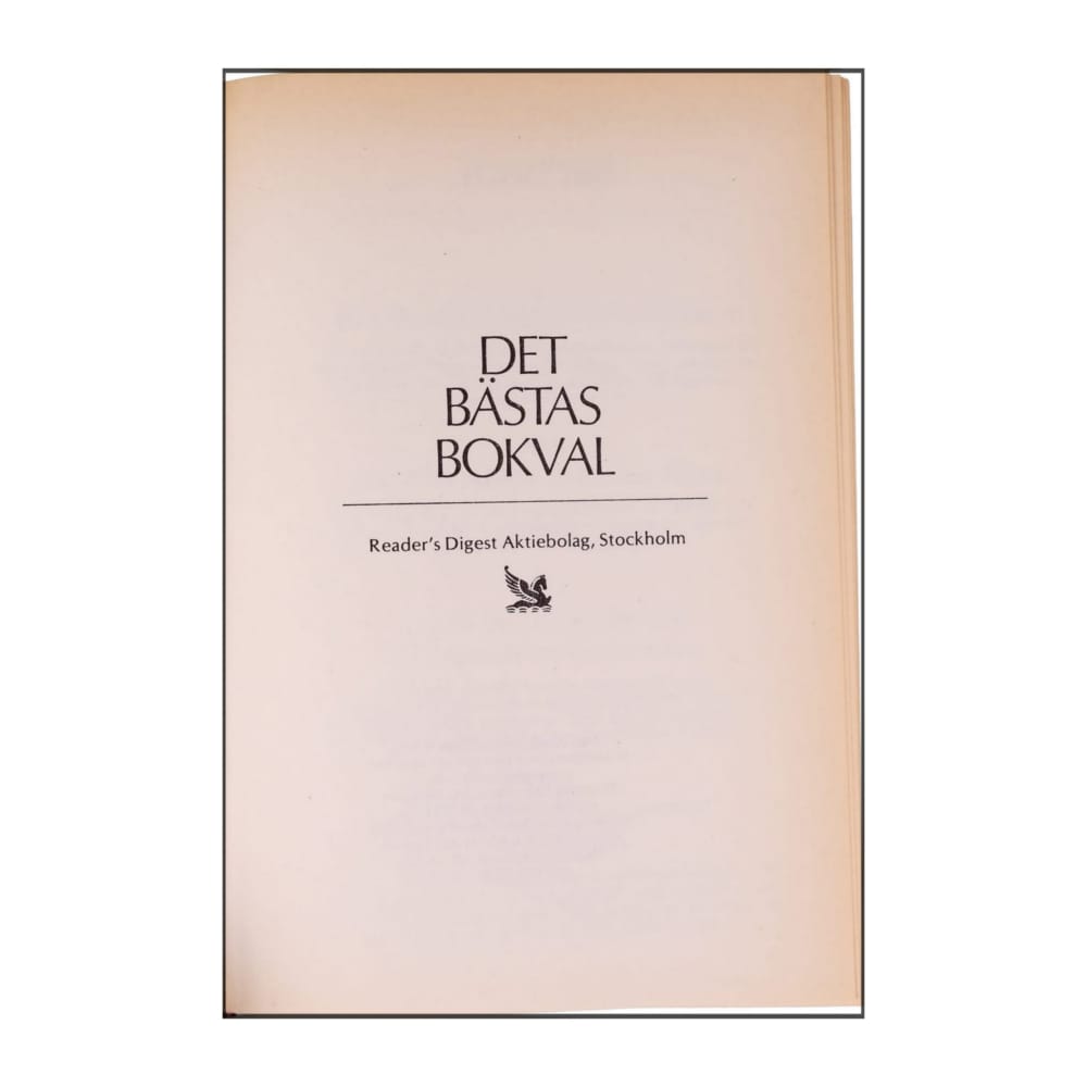 Reader’S Digest: Det Bästas Bokval - (1988) - (9170301379)