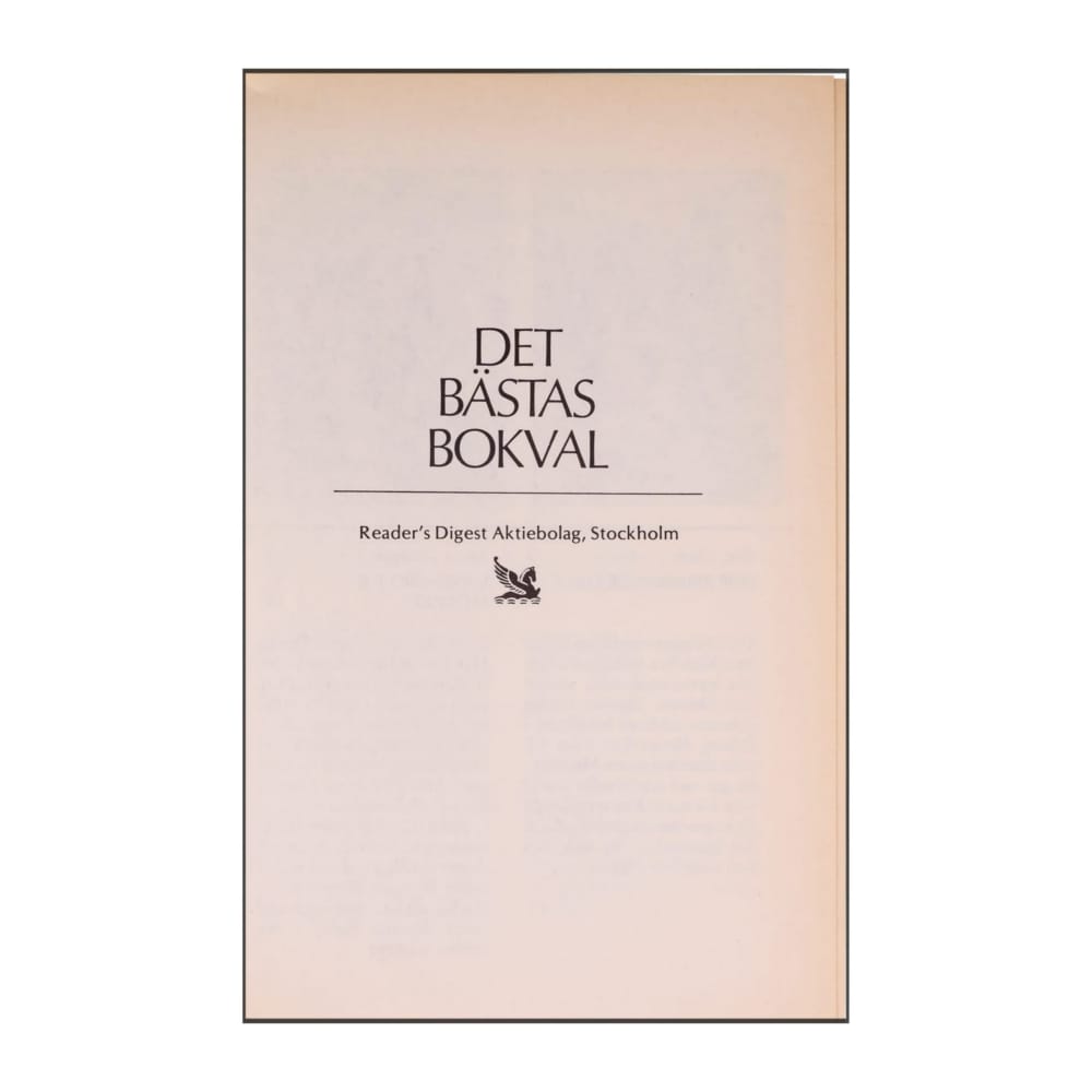 Reader’S Digest: Det Bästas Bokval - (1989) - (9170301506)