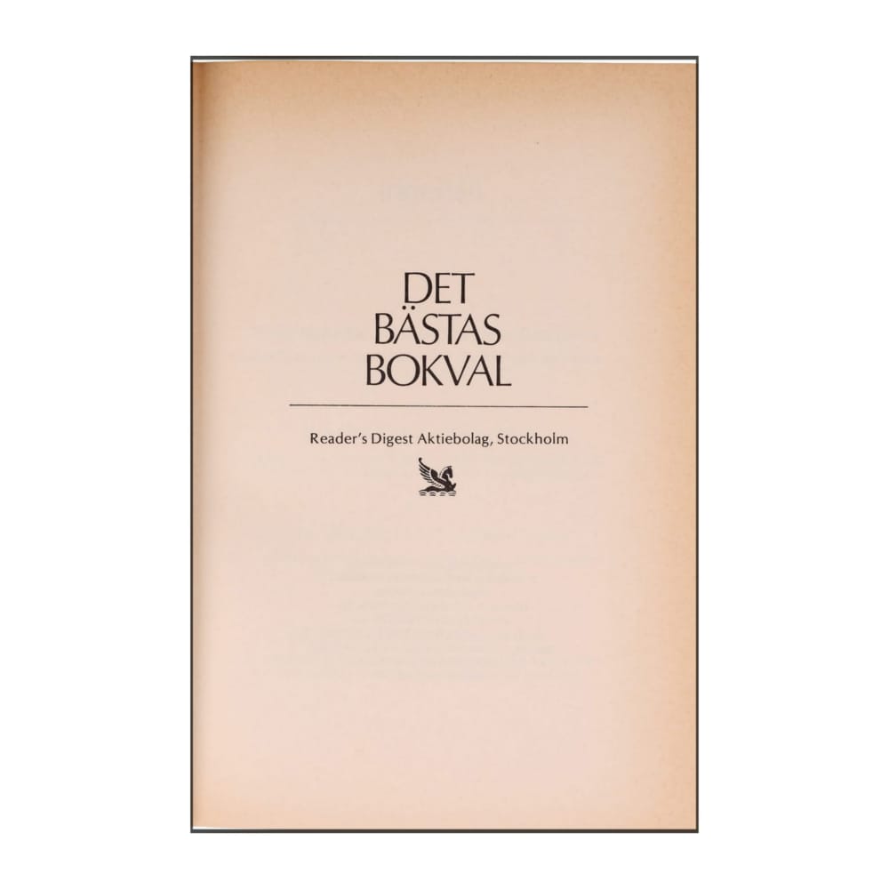 Reader’S Digest: Det Bästas Bokval - (1982) - (9170300798)