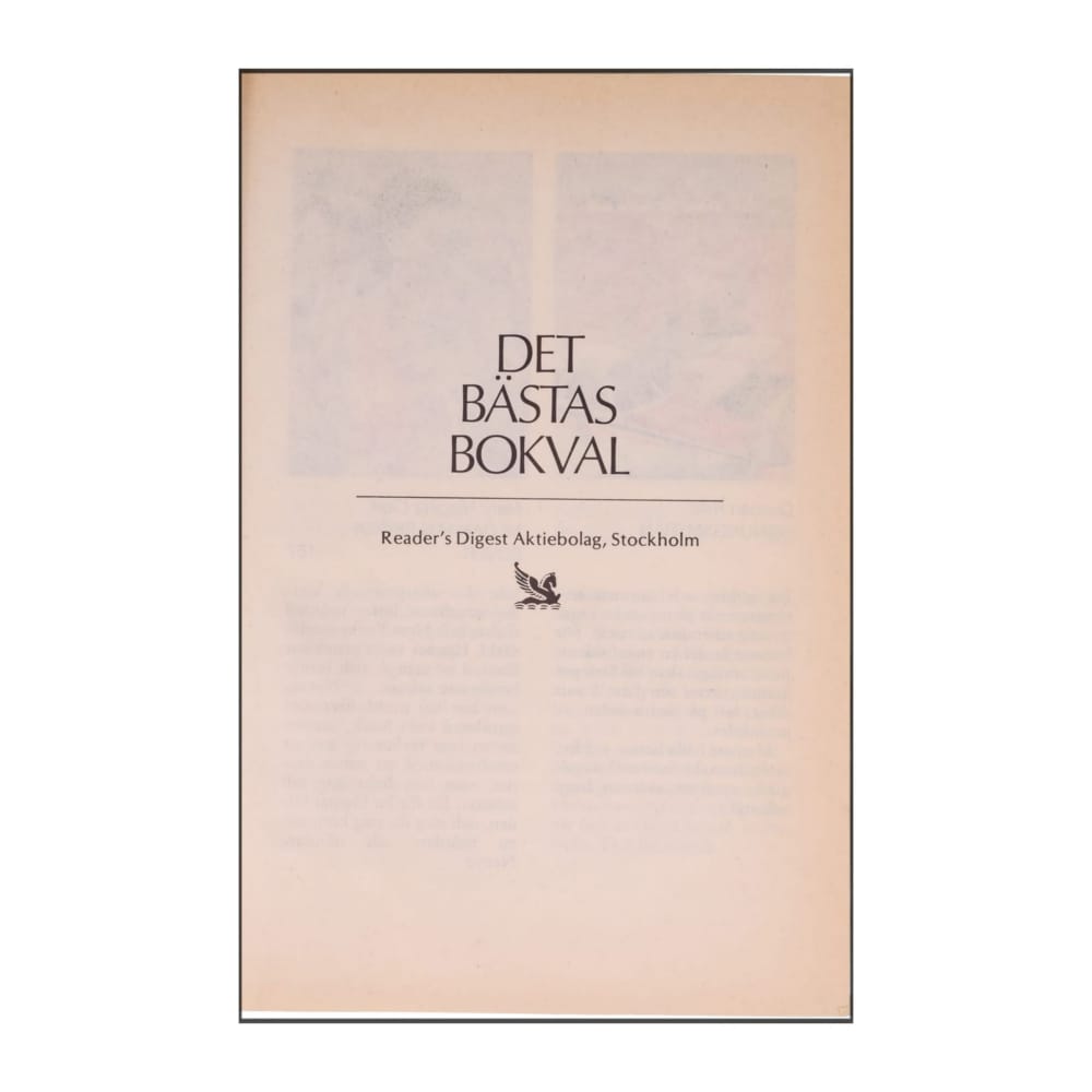 Reader’S Digest: Det Bästas Bokval - (1990) - (9170301581)