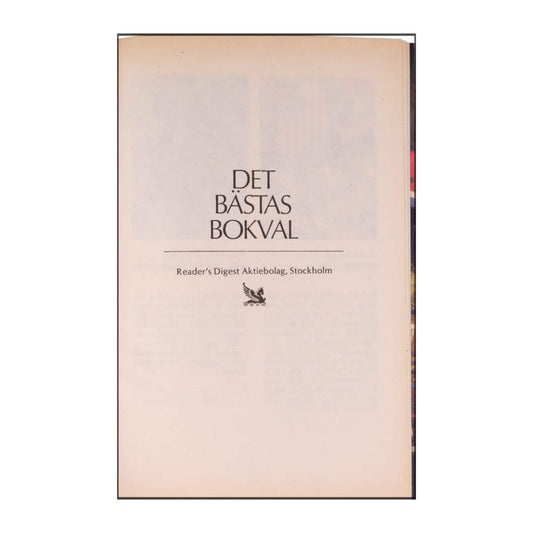 Reader’S Digest: Det Bästas Bokval - (1991) - (9170301646)