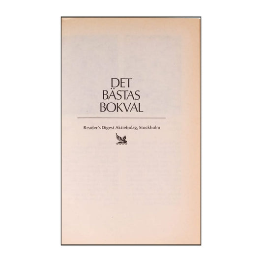 Reader’S Digest: Det Bästas Bokval - (1990) - (9170301549)