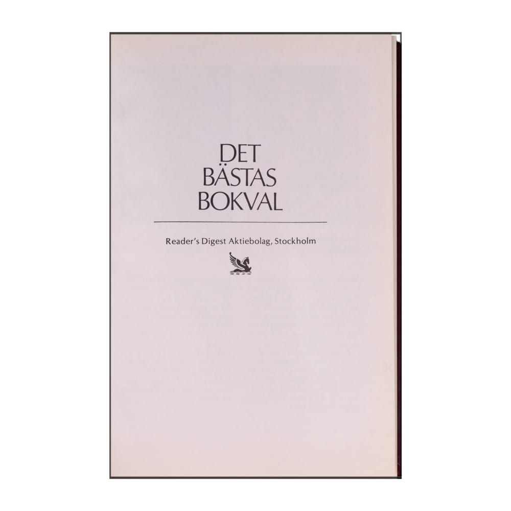 Reader’S Digest: Det Bästas Bokval - (1992) - (9170301948)