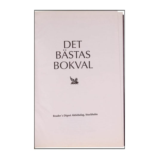 Reader’S Digest: Det Bästas Bokval - (1993) - (9170301638)