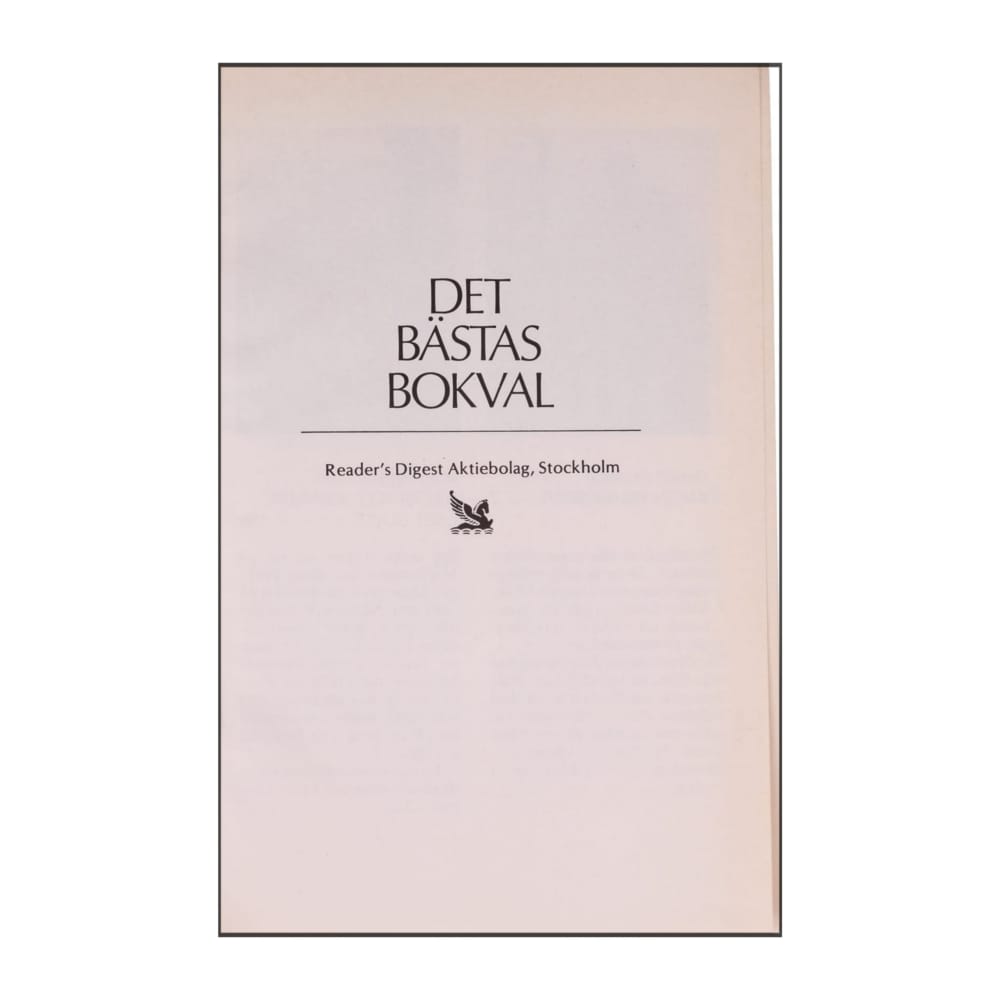 Reader’S Digest: Det Bästas Bokval - (1993) - (9170301530)