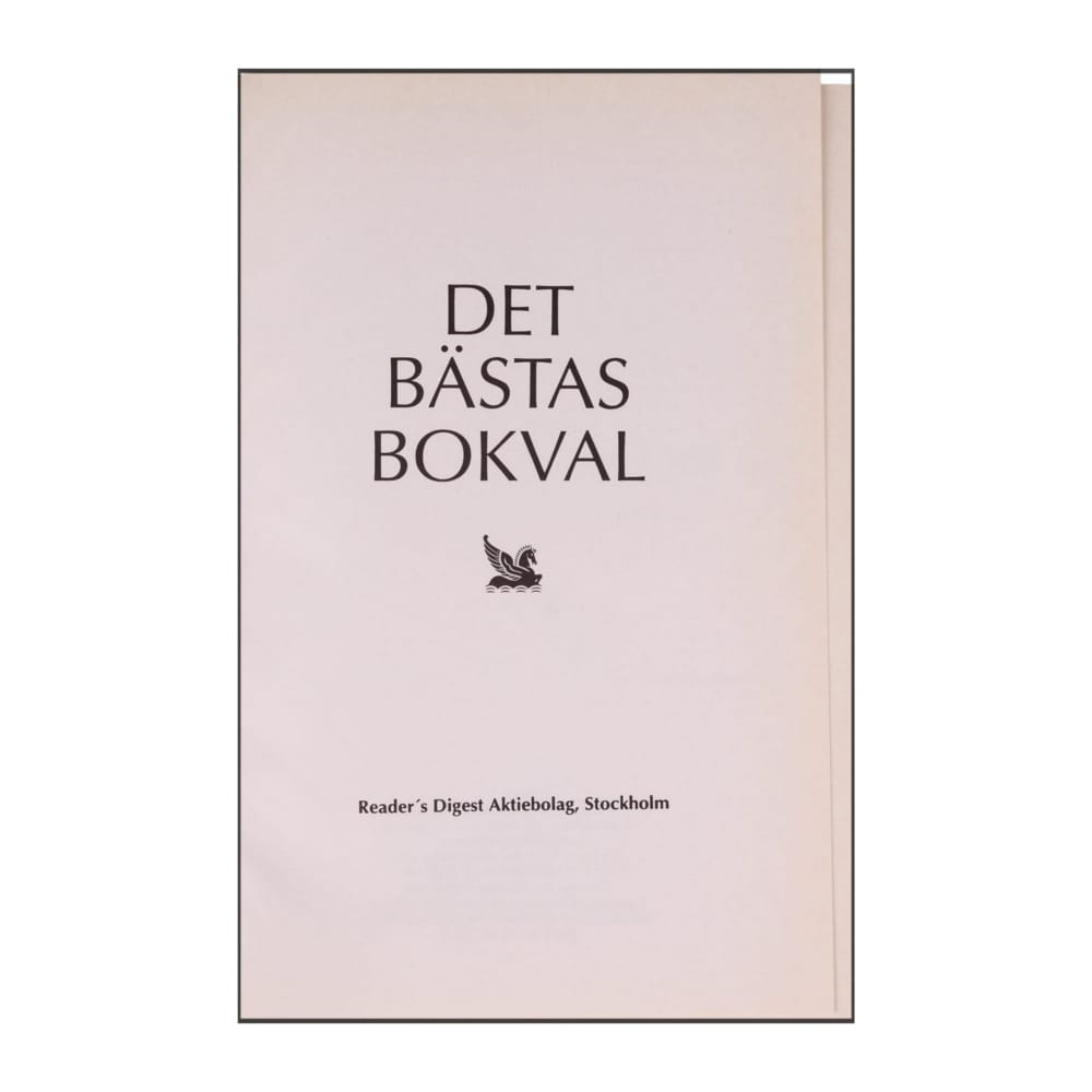 Reader’S Digest: Det Bästas Bokval - (1993) - (9170301638)