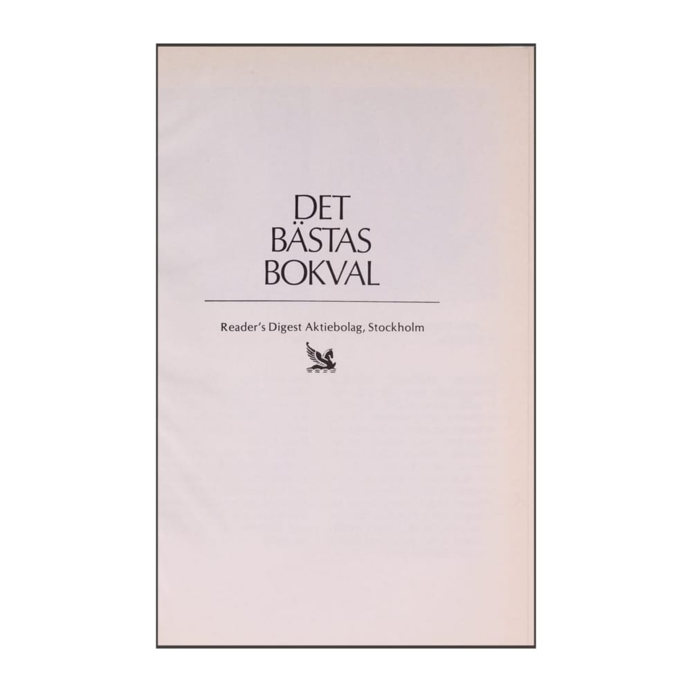 Reader’S Digest: Det Bästas Bokval - (1992) - (9170301948)