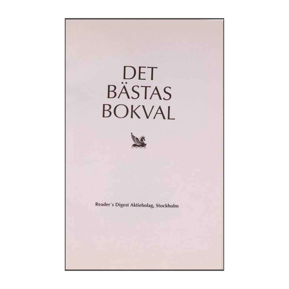 Reader’S Digest: Det Bästas Bokval - (1993) - (9170301573)