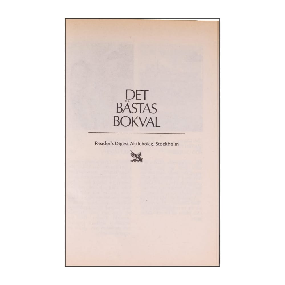 Reader’S Digest: Det Bästas Bokval - (1991) - (9170301700)
