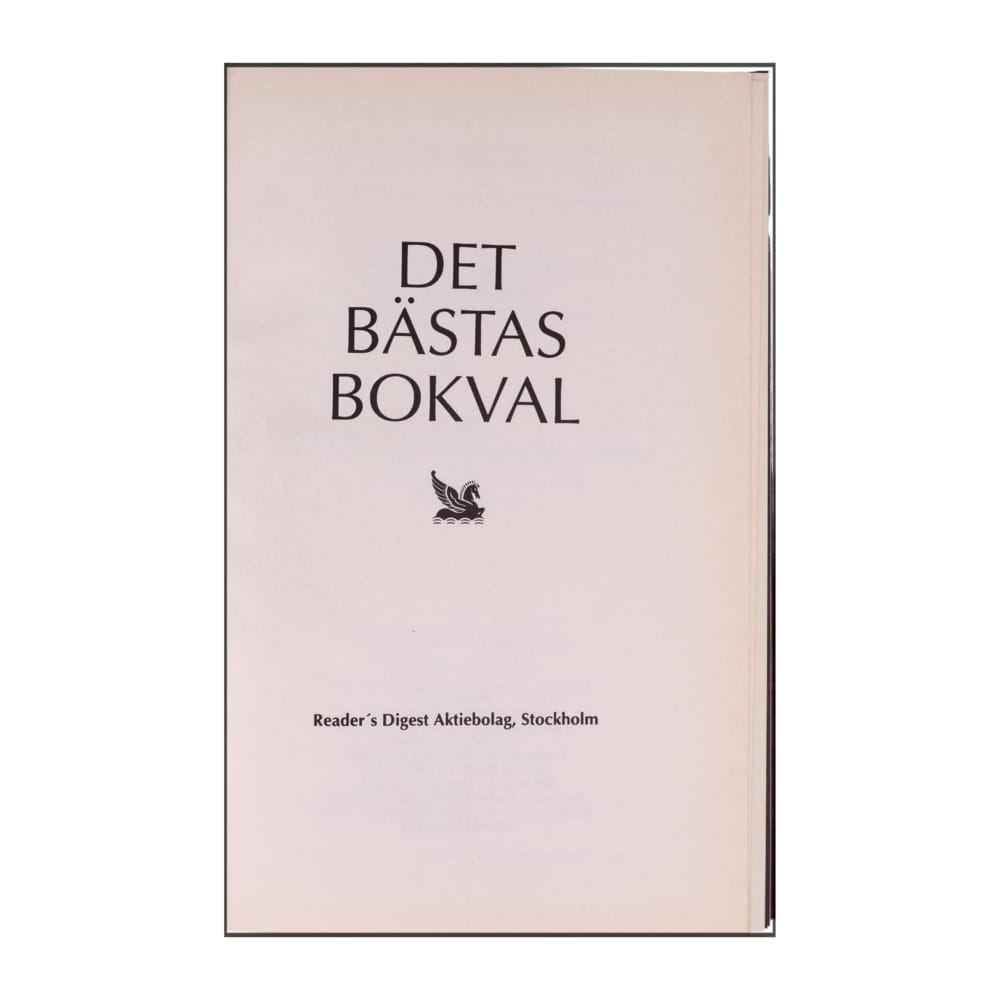 Reader’S Digest: Det Bästas Bokval - (1993) - (9170301557)