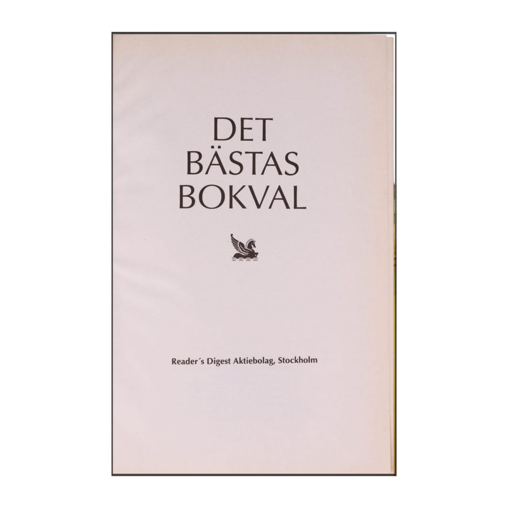 Reader’S Digest: Det Bästas Bokval - (1993) - (9170301611)
