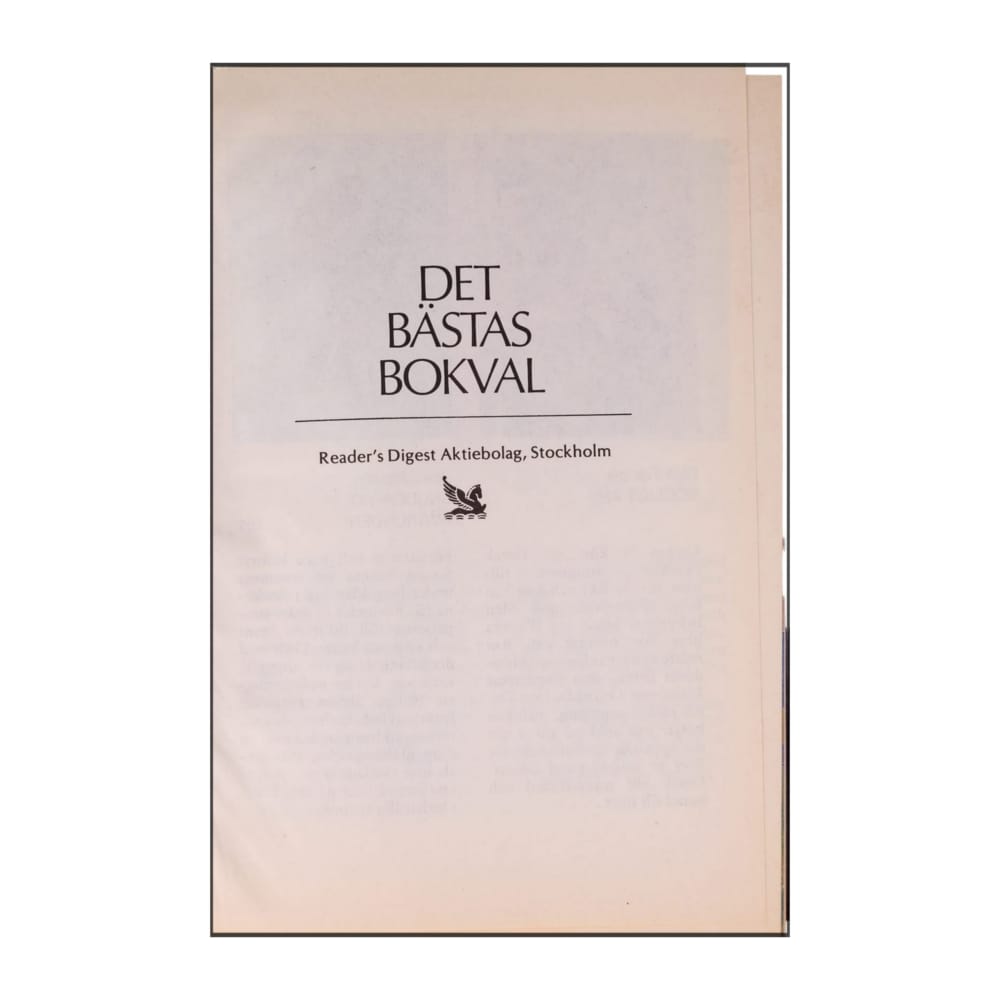 Reader’S Digest: Det Bästas Bokval - (1992) - (9170301905)