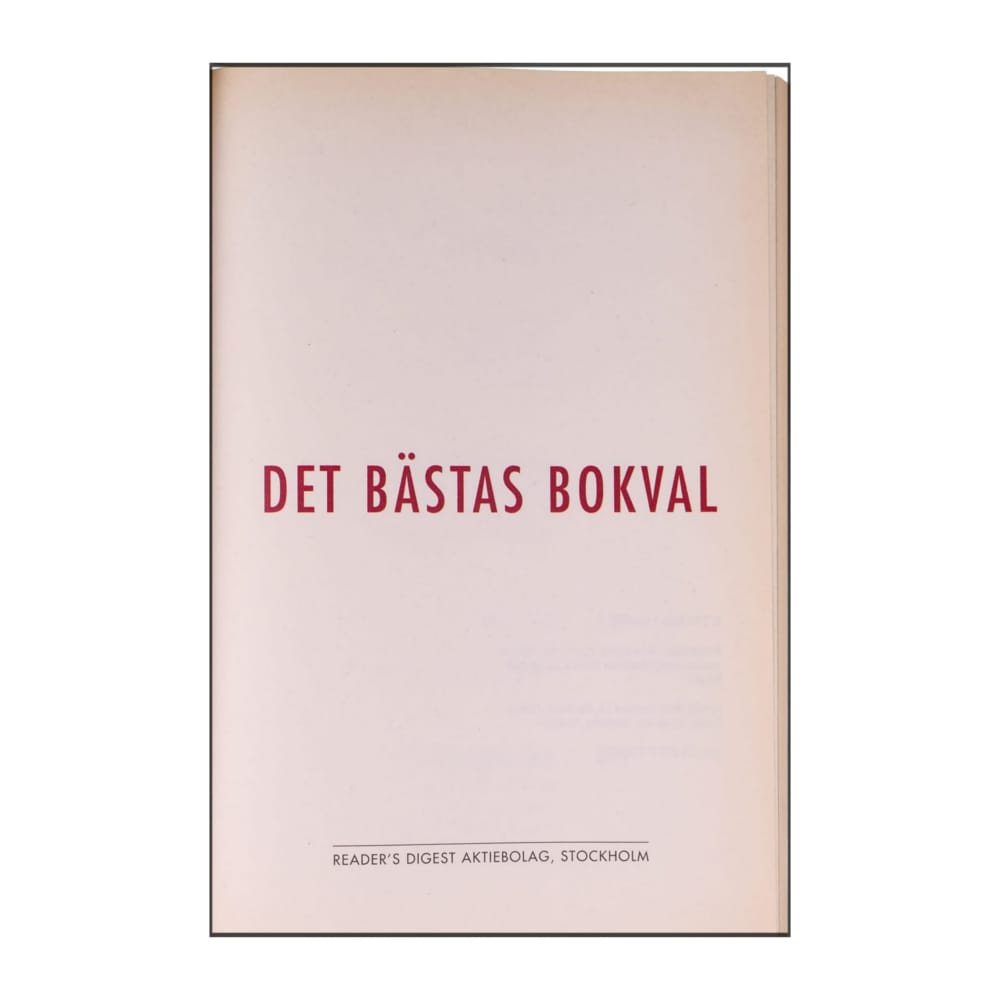Reader’S Digest: Det Bästas Bokval 216