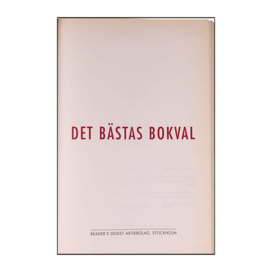 Reader’S Digest: Det Bästas Bokval - (2001) - (9170303428)