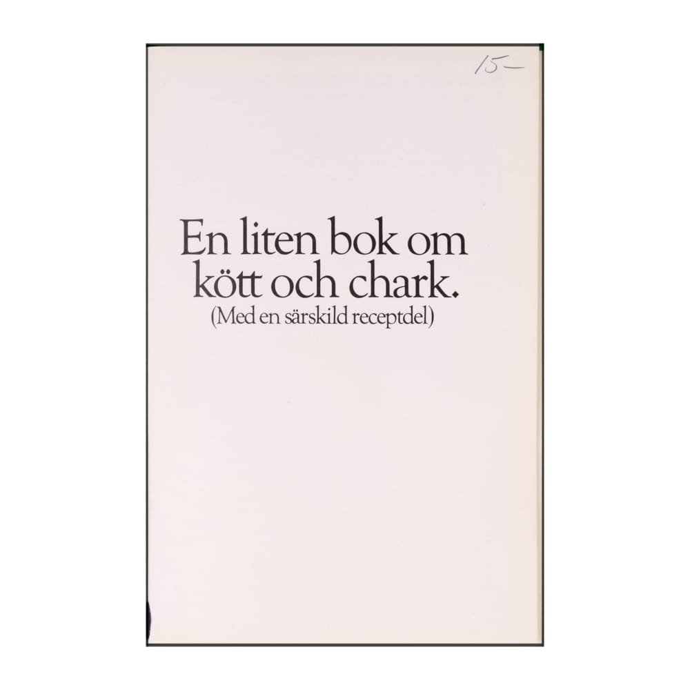 En Liten Bok Om Kött Och Chark