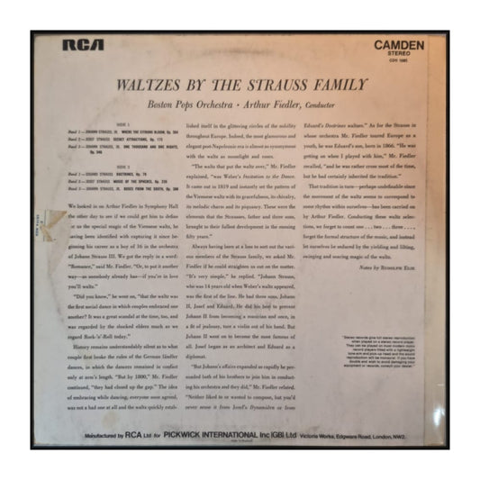 Arthur Fiedler And The Boston Pops Orchestra: Waltzes By The Strauss Family