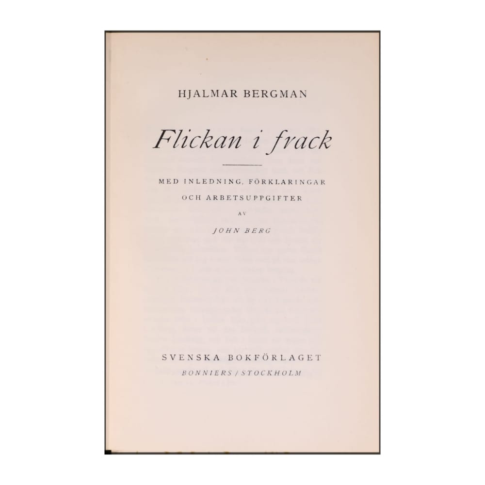 Hjalmar Bergman: Flickan I Frack