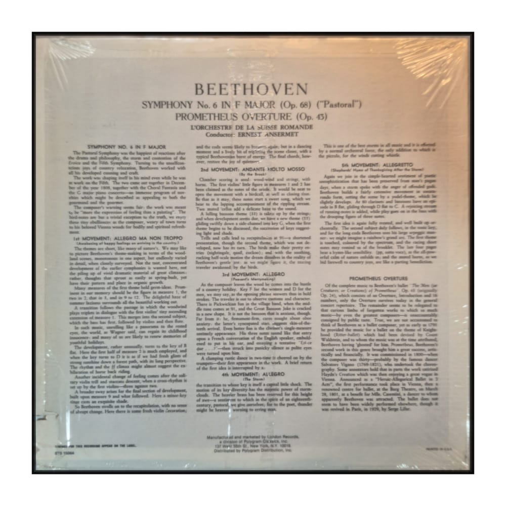 Ernest Ansermet & L'Orchestre De La Suisse Romande: Beethoven Symphony