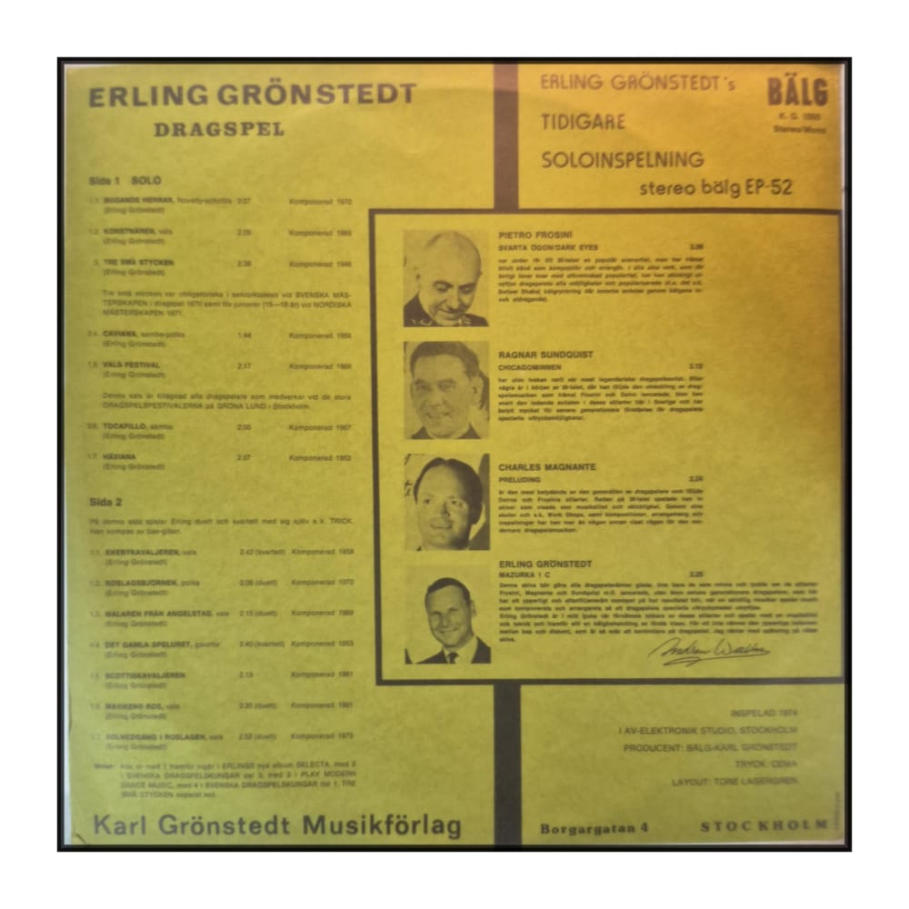 Erling Grönstedt: Selecta – Spelar Egna Kompositioner