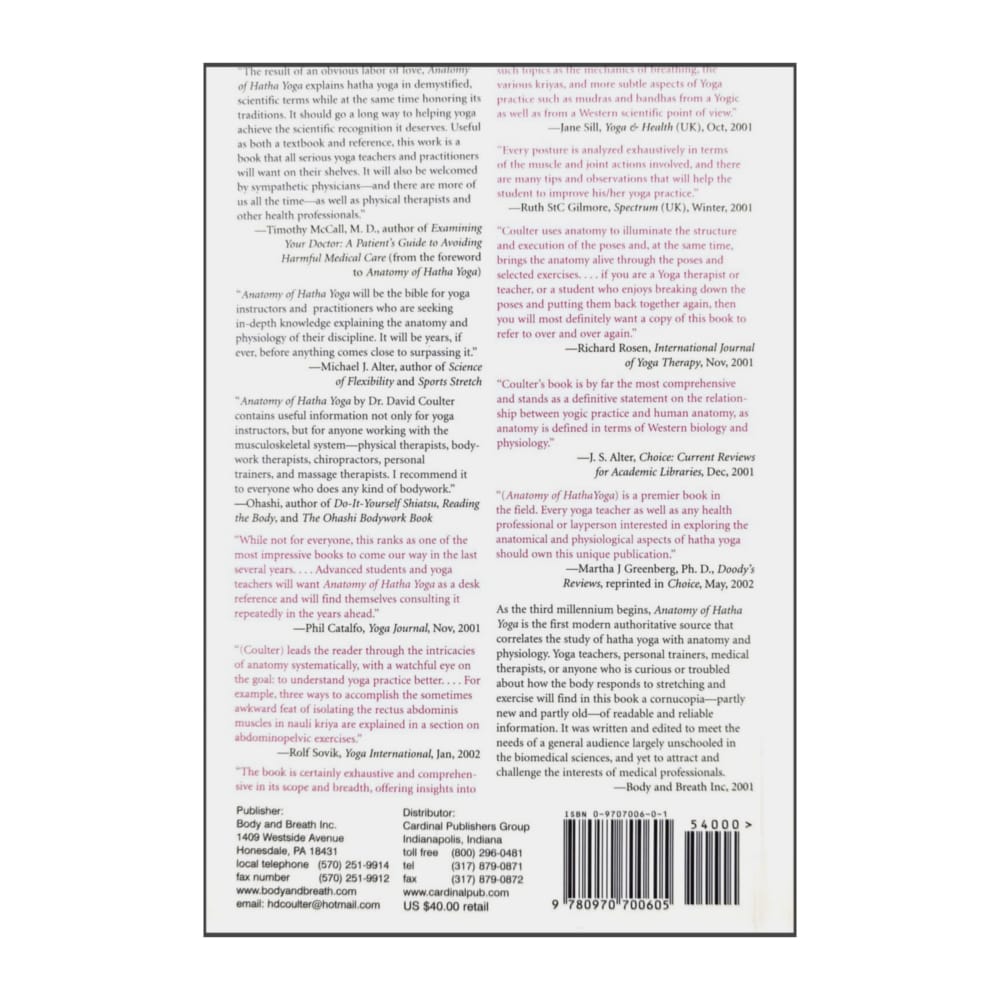 H. David Coulter: Anatomy Of Hatha Yoga