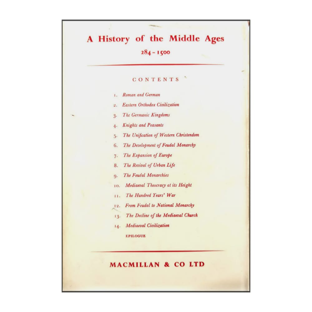Sidney Painter: A History Of The Middle Ages 284–1500