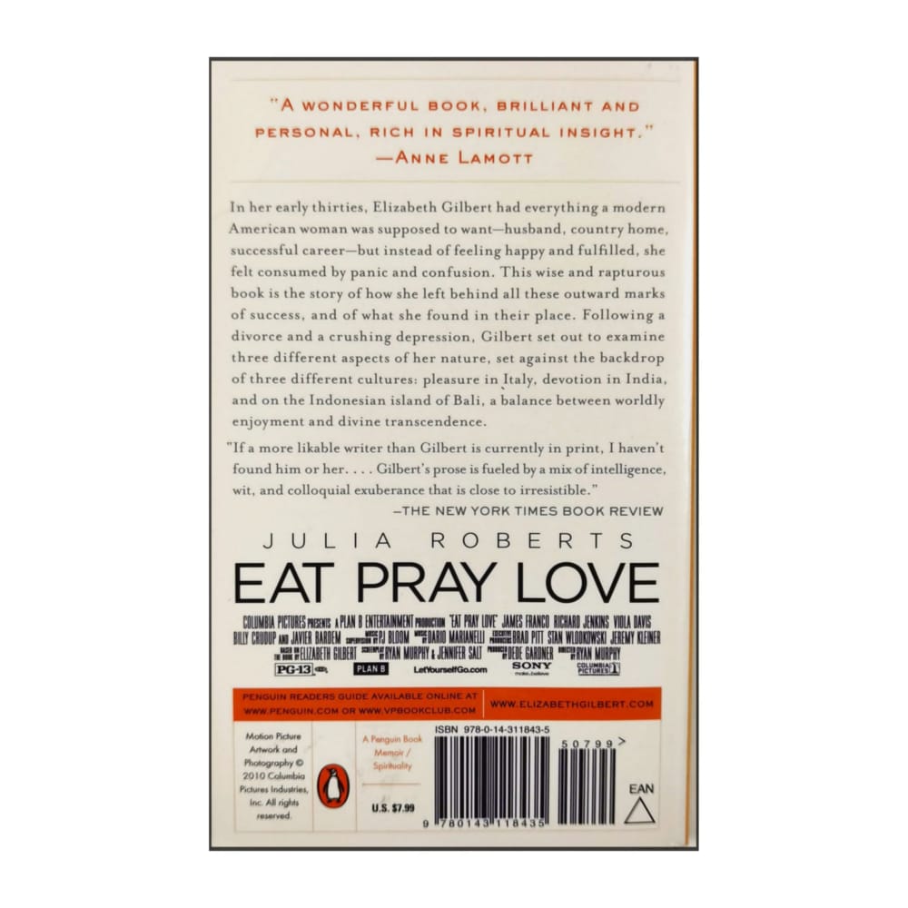 Elizabeth Gilbert: Eat Pray Love