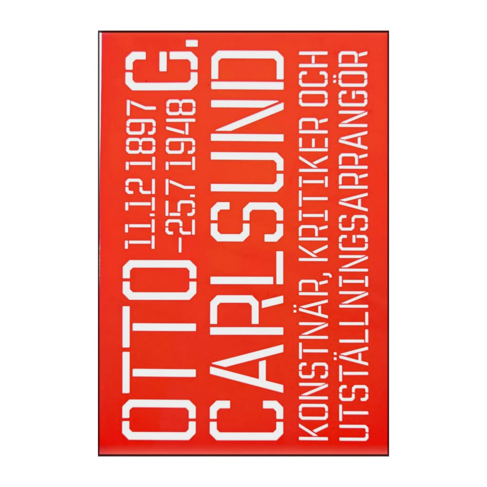 Otto G. Carlsund: 11 12 1897 - 25 7 1948