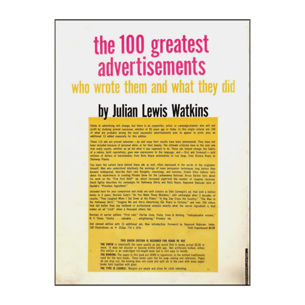 Julian Lewis Watkins: The 100 Greatest Advertisements