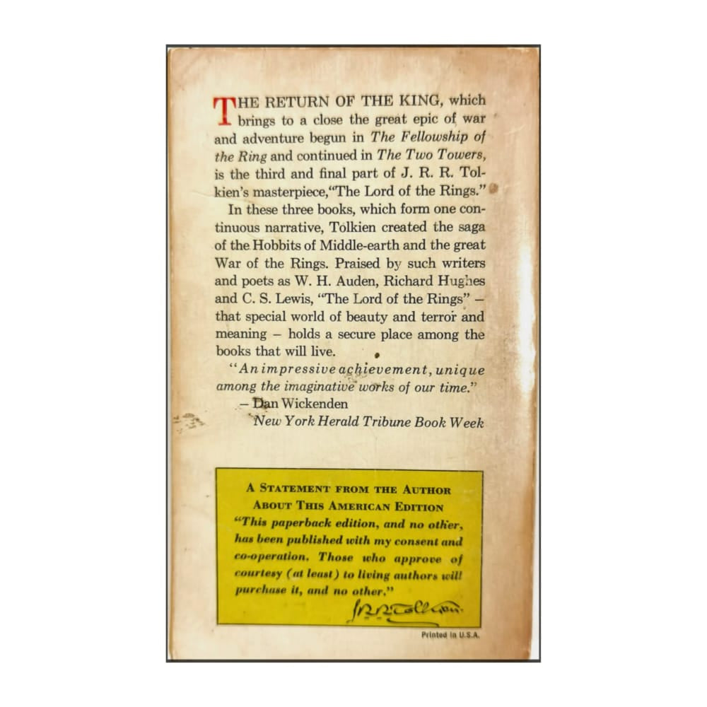 J. R. R. Tolkien: The Lord Of The Rings - The Return Of The King