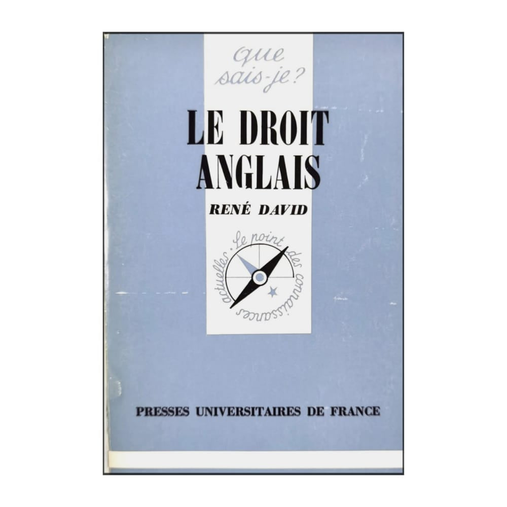 René David: Le Droit Anglais