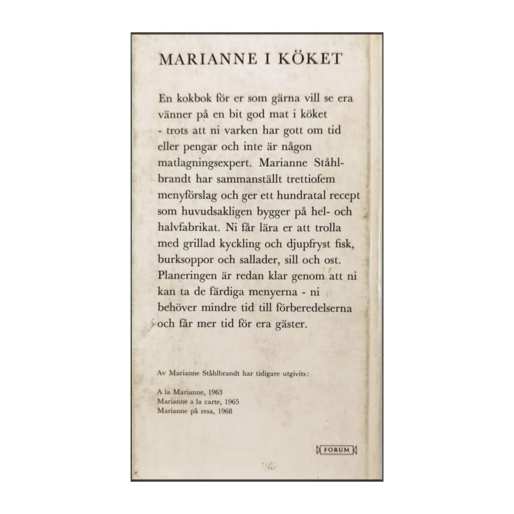 Marianne Ståhlbrandt: Marianne I Köket