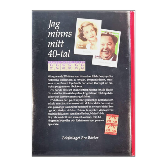 Berndt Egerbladh: Jag Minns Mitt 40-Tal