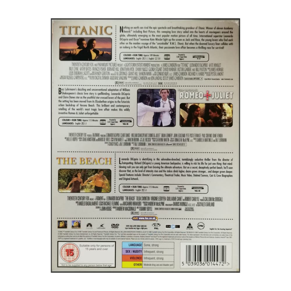 Titanic + Romeo & Juliet + The Beach