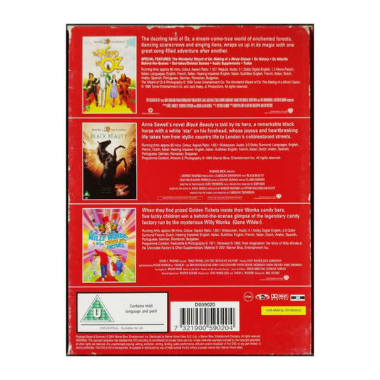The Wizard Of Oz + Black Beauty + Willy Wonka & The Chocolate Factory