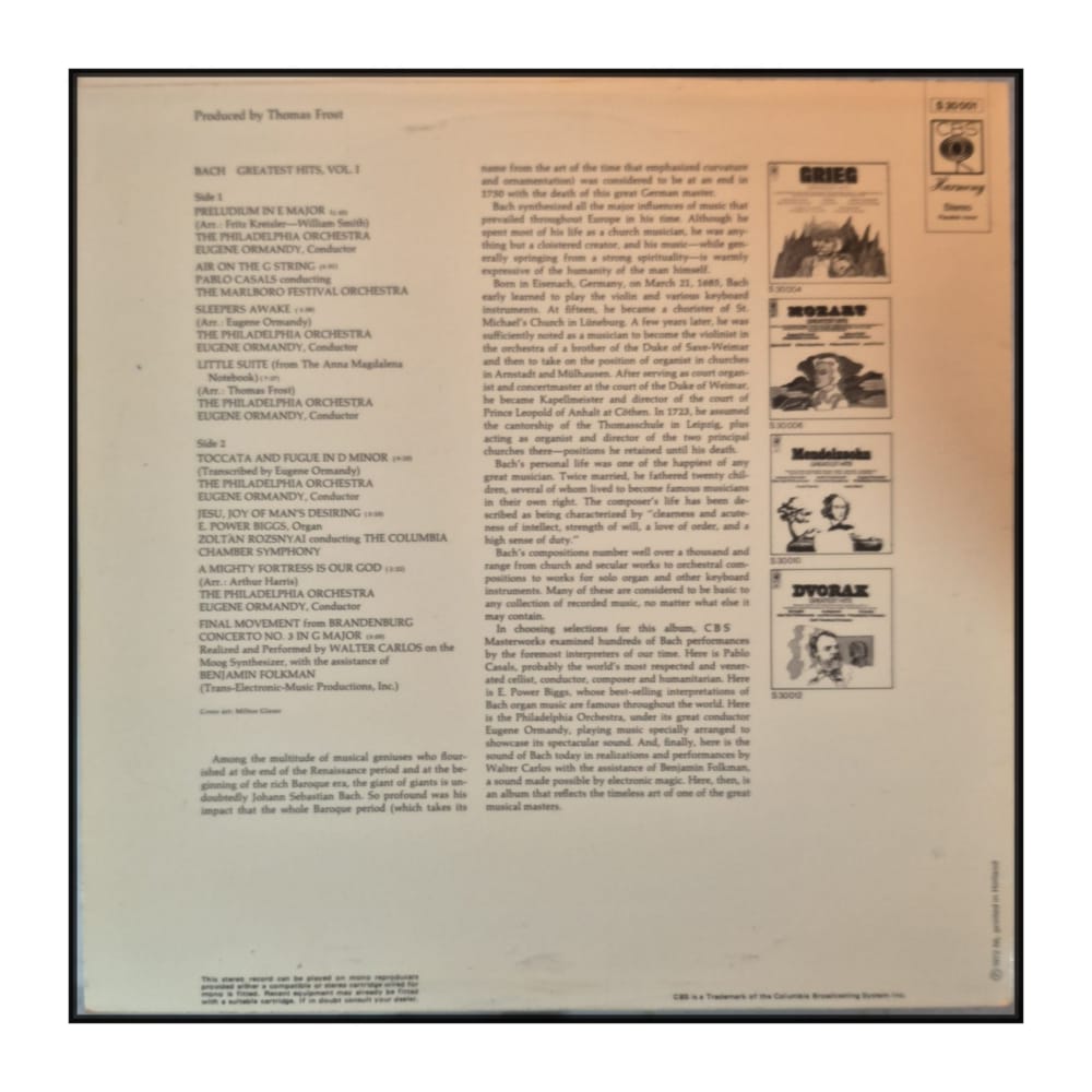 Johann Sebastian Bach: Greatest Hits V1