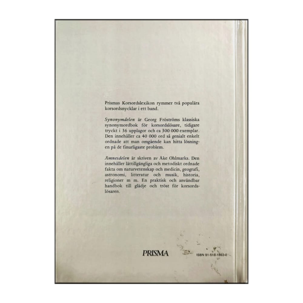 Georg Fröström: Prismas Korsordslexikon