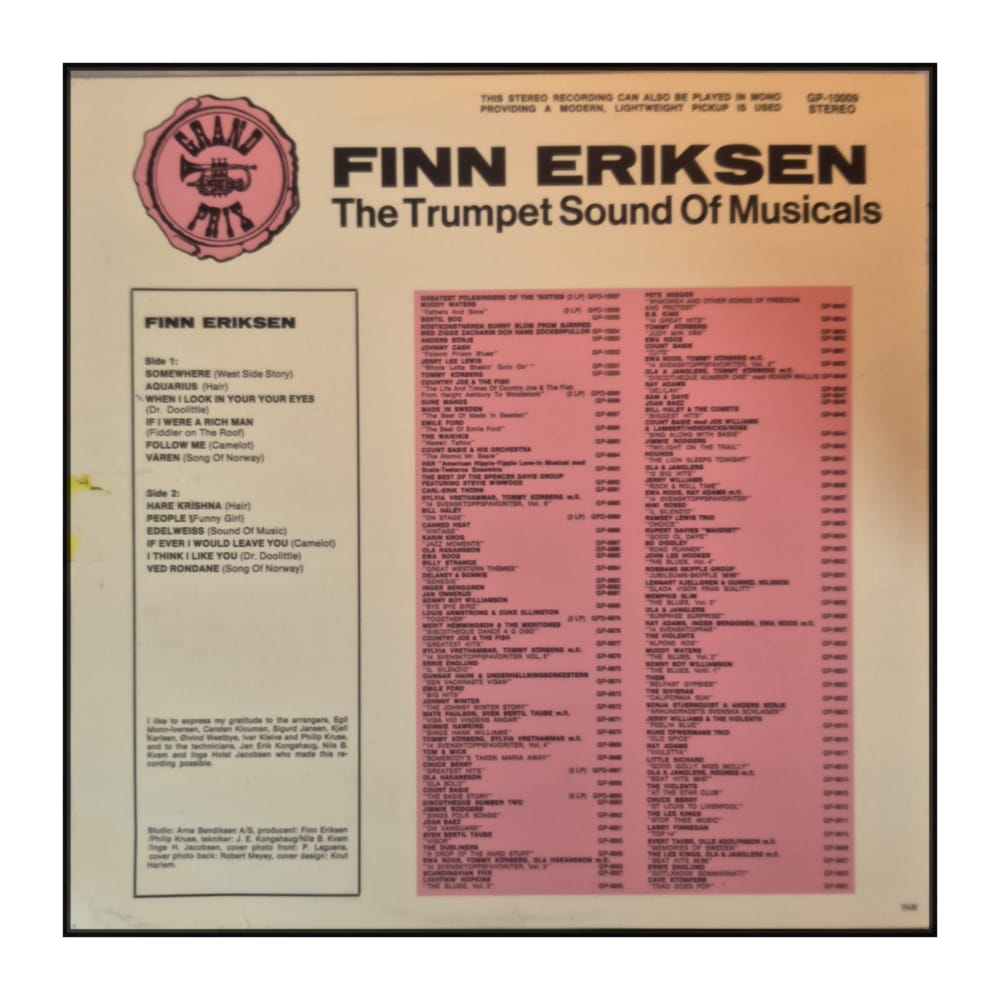 Finn Eriksen: The Trumpet Sound Of Musicals
