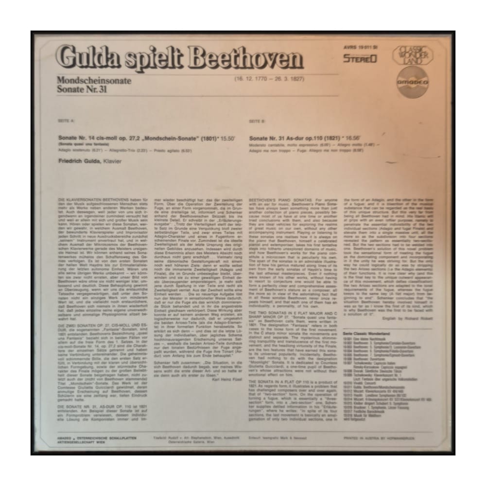 Friedrich Gulda: Gulda Spielt Beethoven