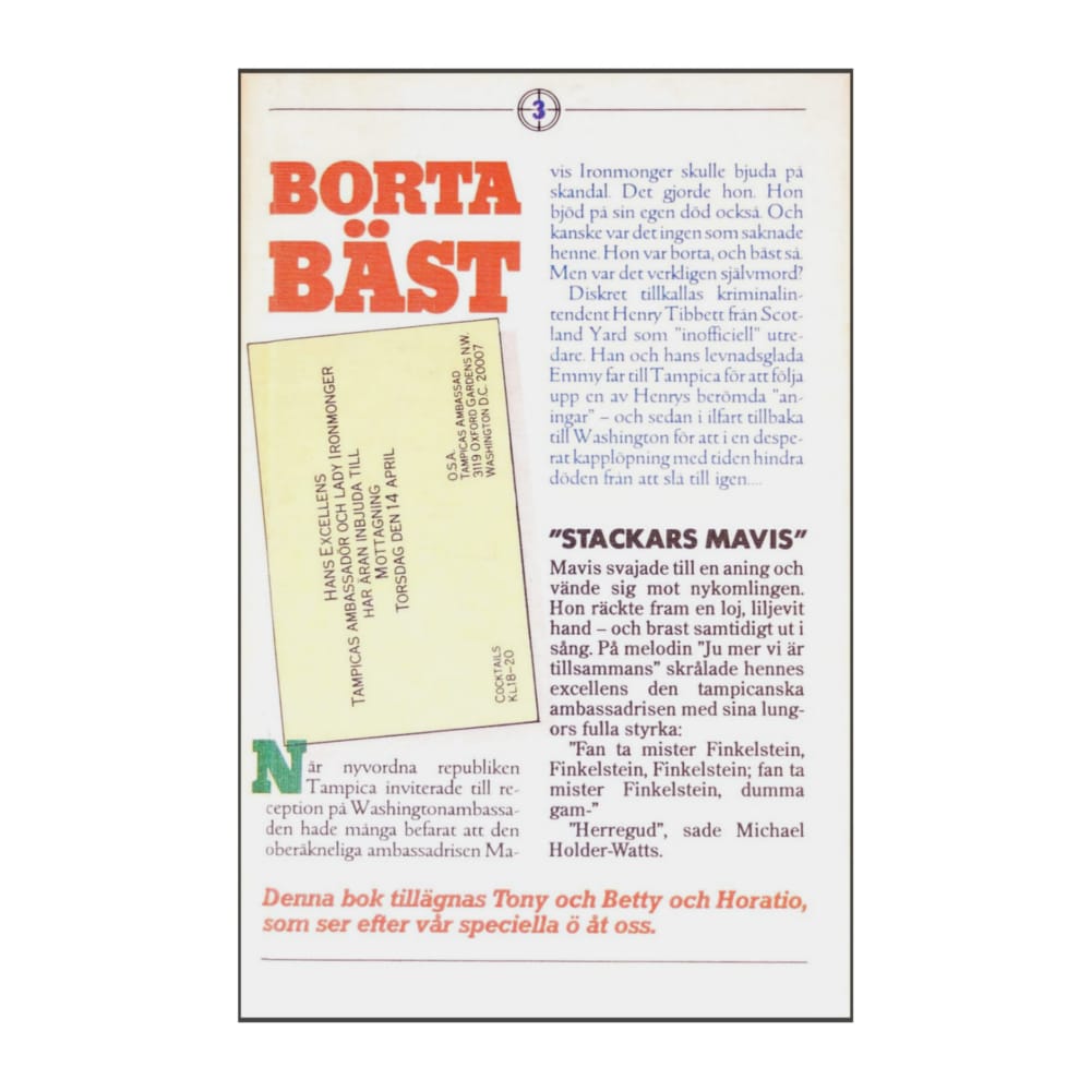 Patricia Moyes: Borta Bäst