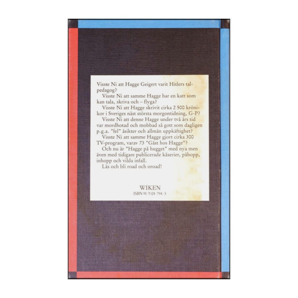 Hagge Geigert: Hagge På Hugget