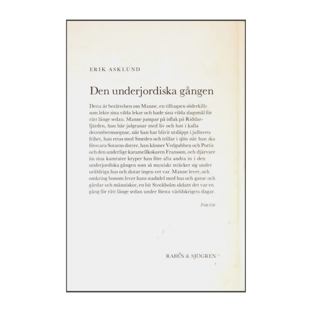 Erik Asklund: Den Underjordiska Gången